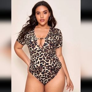 Shein Curve Cheetah Bodysuit